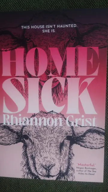 paperback of Home Sick by Rhiannon Grist, with a sheep on the lower half od the cover, facing the viewer
